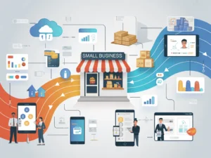 small business techology process illustration